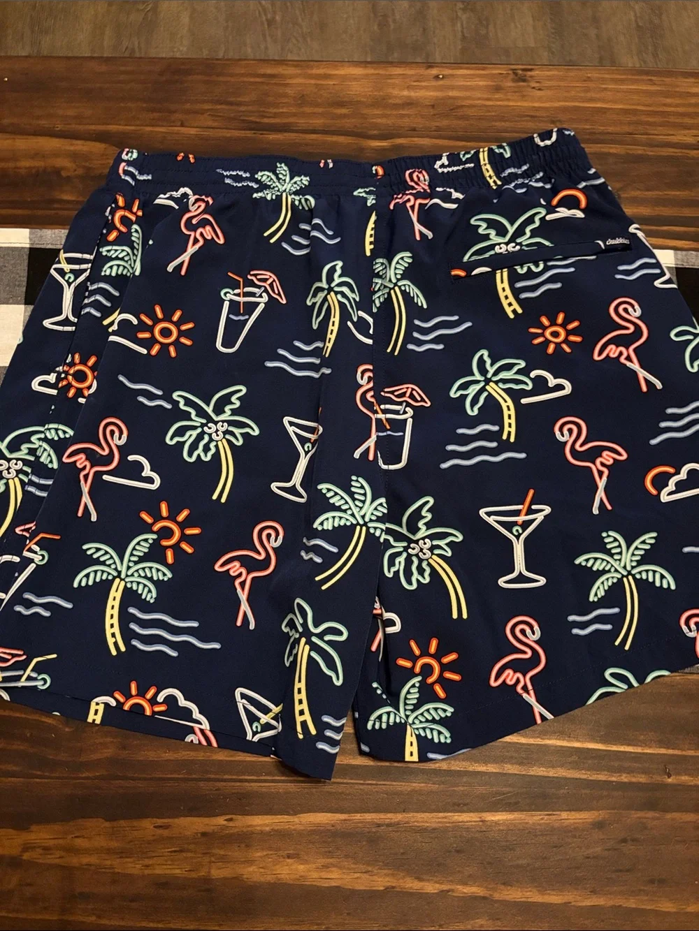 Chubbies large neon lights swim trunks